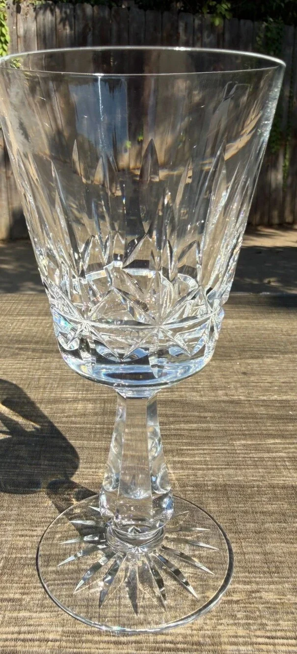 Waterford Rosslare Crystal Claret Wine Glasses 6” Set of 3 Signed Ireland